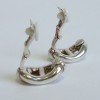HERMES clip-on earrings in sterling silver