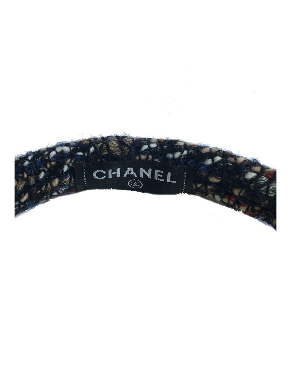Cache oreilles CHANEL en tweed multicolore et fourrure Orylag