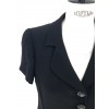 CHANEL Paris Versailles Coat dress in black silk size 42FR