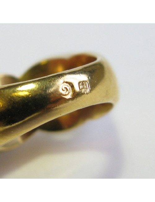 GOOSSENS ring size 56 in gilded metal set with rock crystals