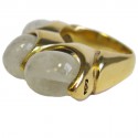 GOOSSENS ring size 56 in gilded metal set with rock crystals