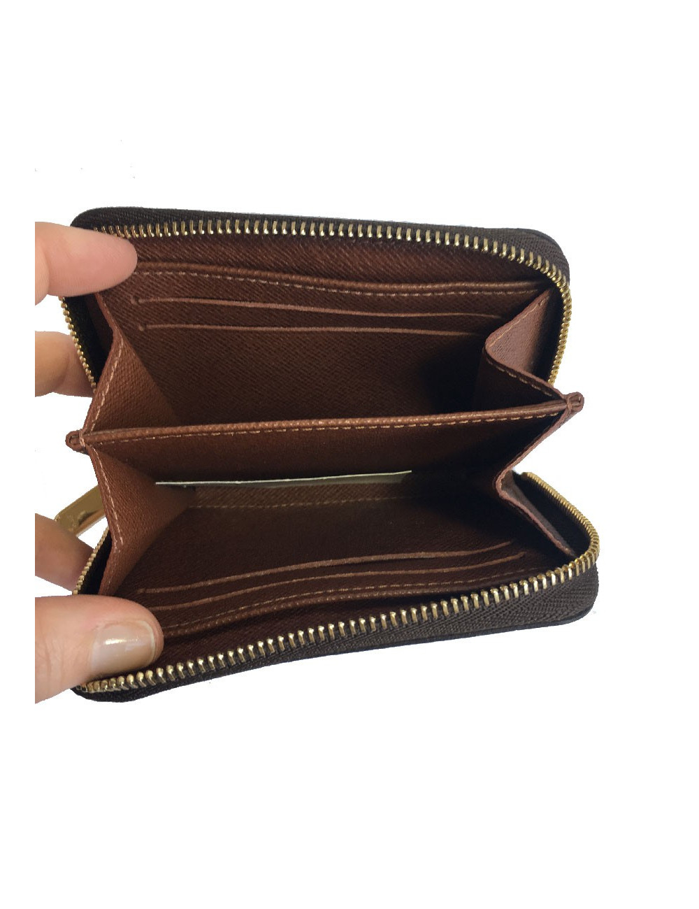 Porte-monnaie "Zippy" LOUIS VUITTON en toile monogram marron