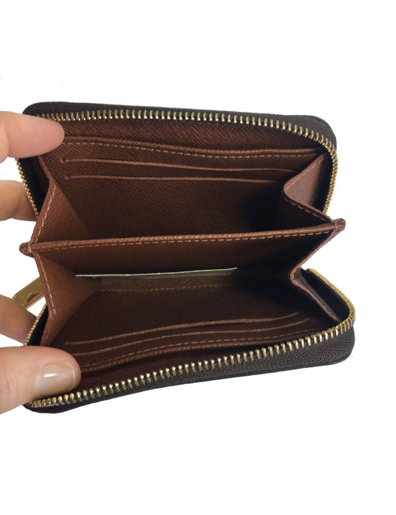 Porte-monnaie "Zippy" LOUIS VUITTON en toile monogram marron