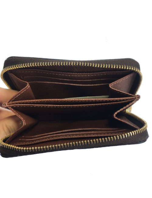 Porte-monnaie "Zippy" LOUIS VUITTON en toile monogram marron