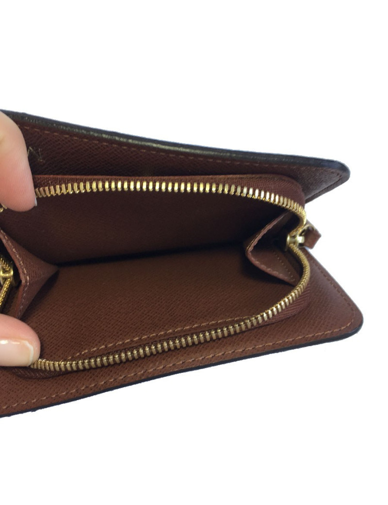 Porte-monnaie LOUIS VUITTON en toile monogram marron