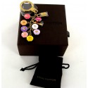 Multicolored and gilded LOUIS VUITTON charms keychain