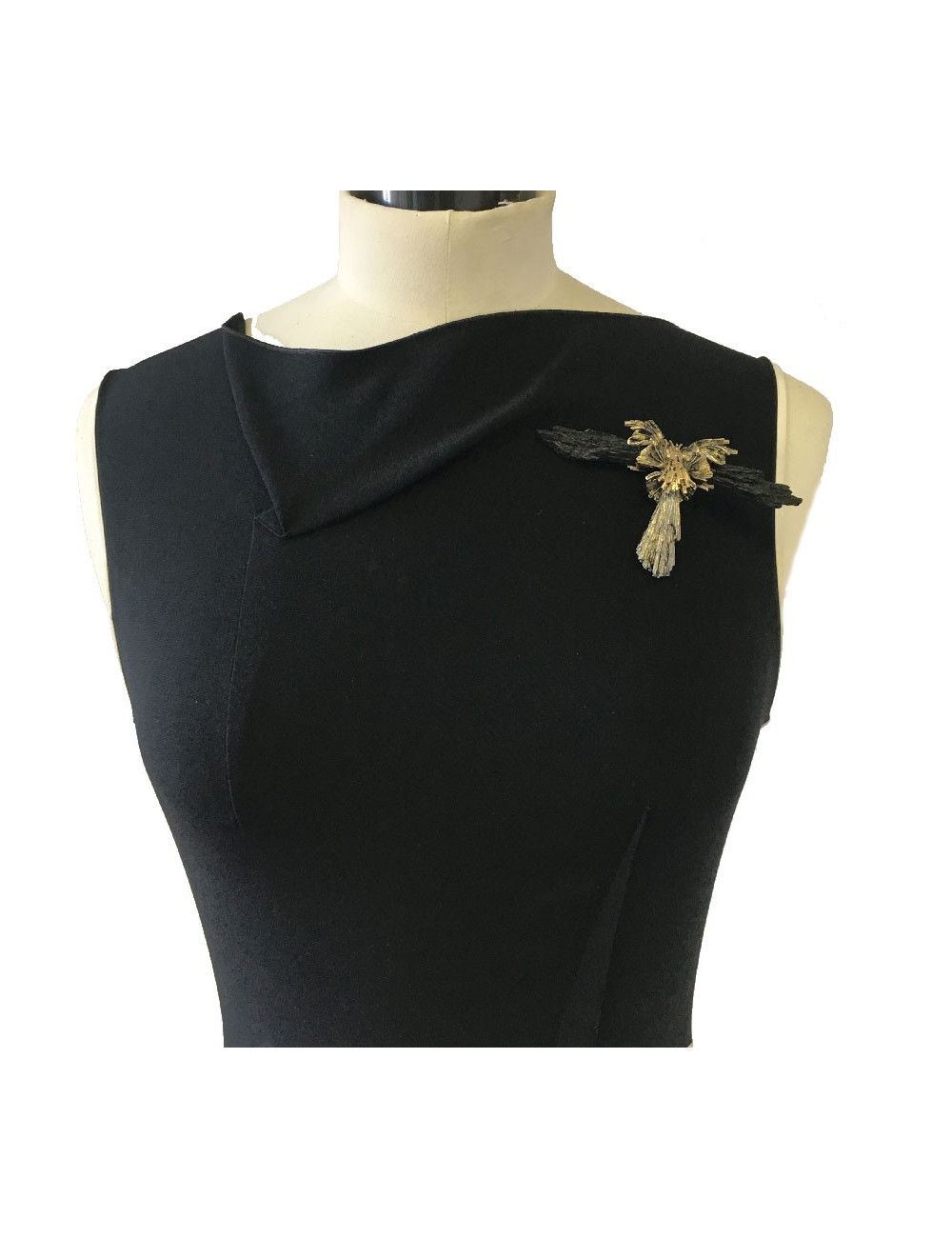 CHANEL 'Paris-Byzance' brooch in gold, silver and black metal