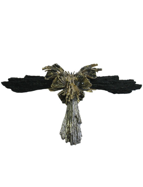 CHANEL 'Paris-Byzance' brooch in gold, silver and black metal