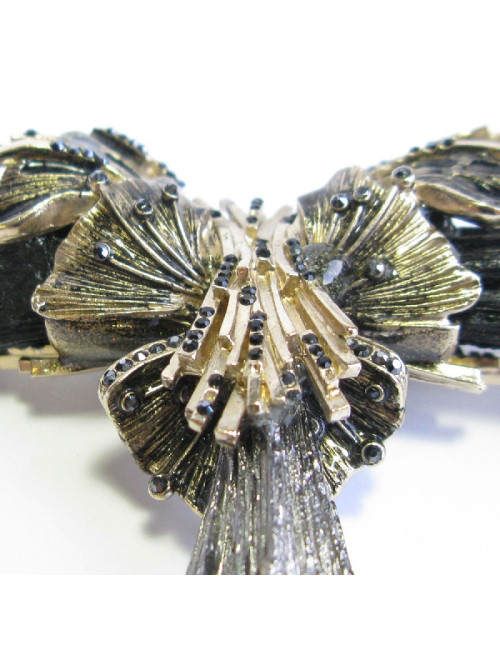 CHANEL 'Paris-Byzance' brooch in gold, silver and black metal
