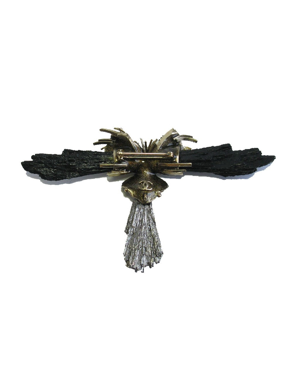 CHANEL 'Paris-Byzance' brooch in gold, silver and black metal