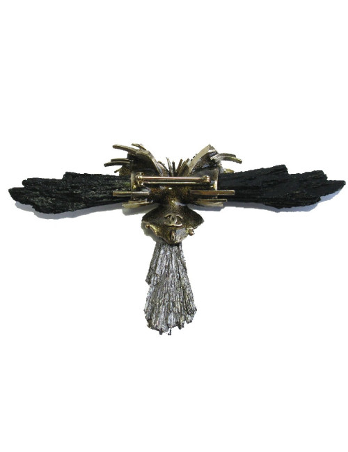 CHANEL 'Paris-Byzance' brooch in gold, silver and black metal