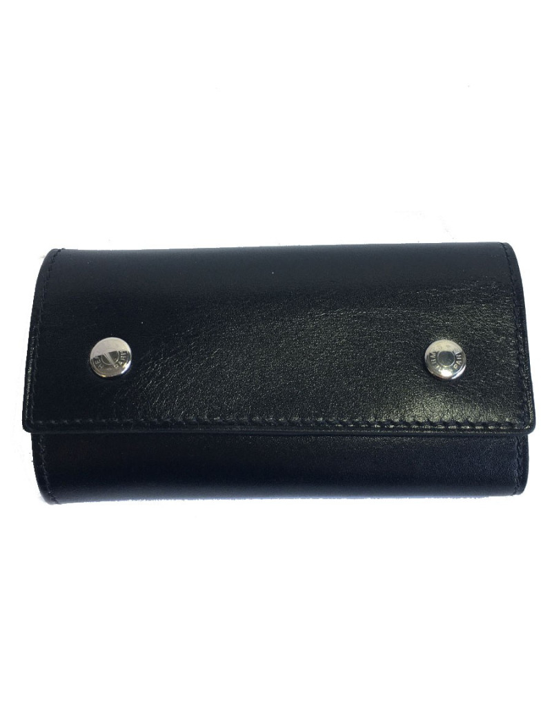 HERMES Key holder in black box leather