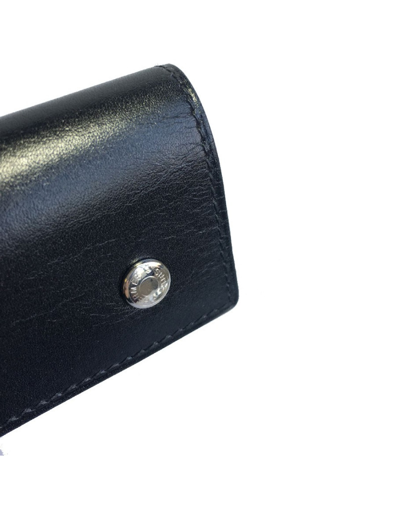 Porte-clefs HERMES en cuir box noir