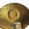 Boucles d'oreille clips YSL YVES SAINT LAURENT coquillage en métal doré