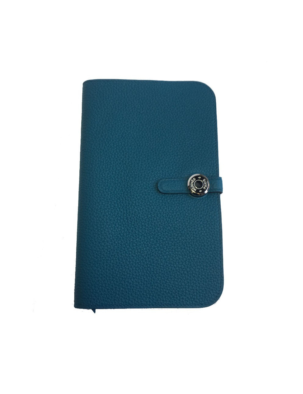 Portefeuille Dogon Duo HERMES en cuir togo colvert