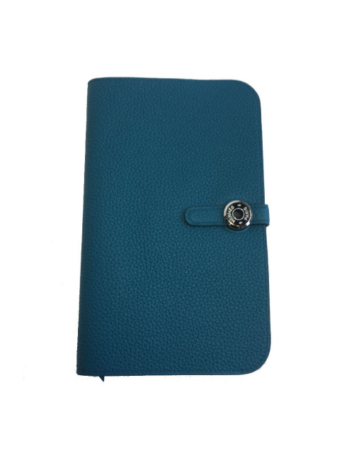  HERMES Dogon Duo wallet in green togo leather