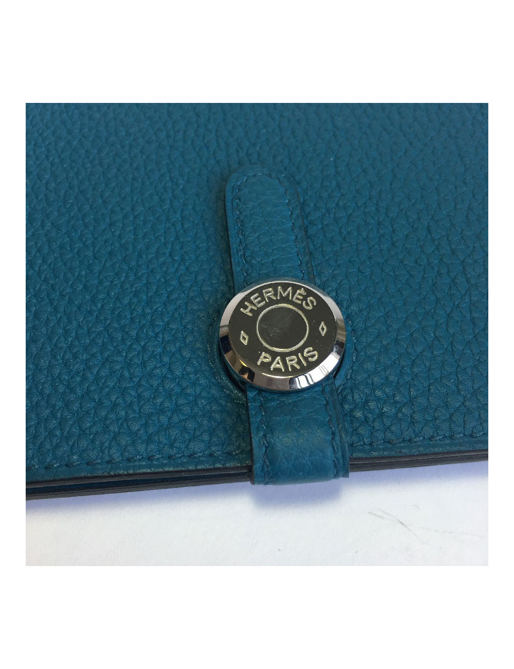  HERMES Dogon Duo wallet in green togo leather