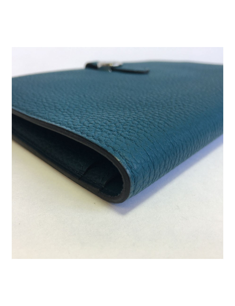  HERMES Dogon Duo wallet in green togo leather