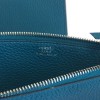  HERMES Dogon Duo wallet in green togo leather
