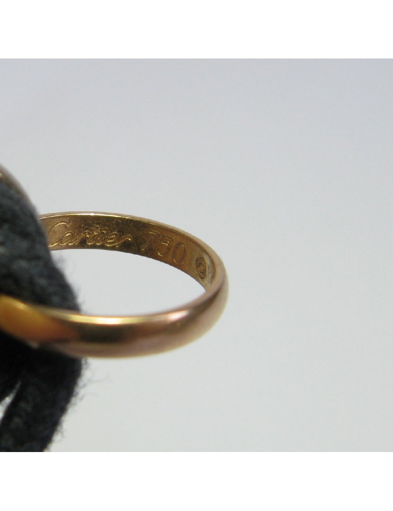 Bracelet CARTIER 'Trinity' cordon et anneaux 3 ors