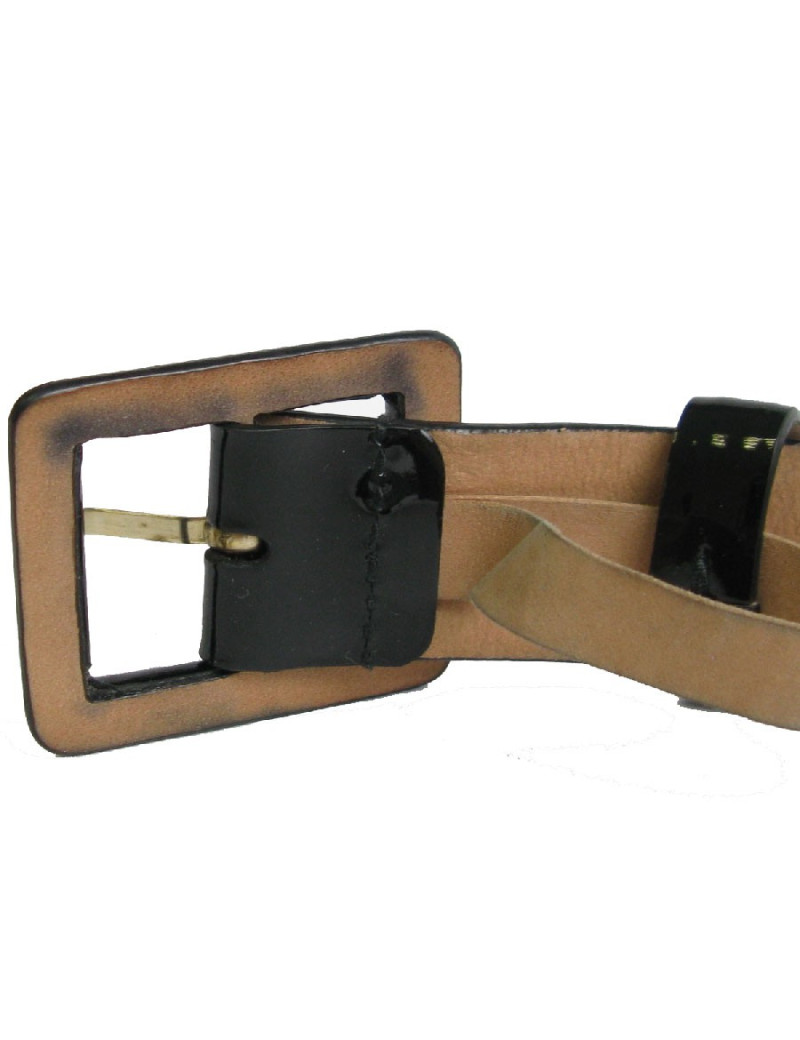 CHANEL belt in black patent leather size 85