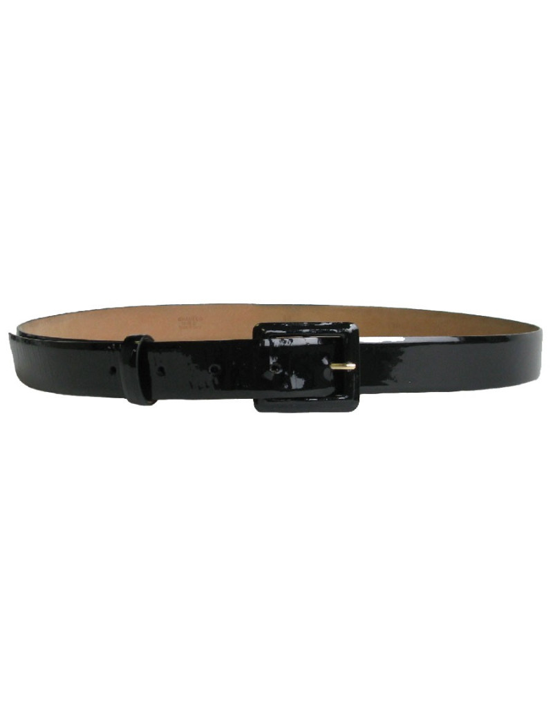 CHANEL belt in black patent leather size 85