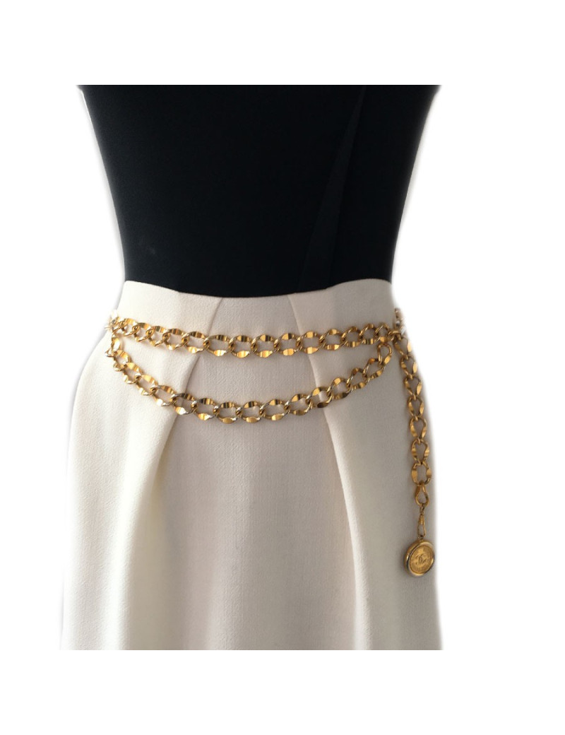 CHANEL belt in gold mesh chain vintage