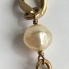 CHANEL vintage Necklace belt in matte gilded metal and pearls