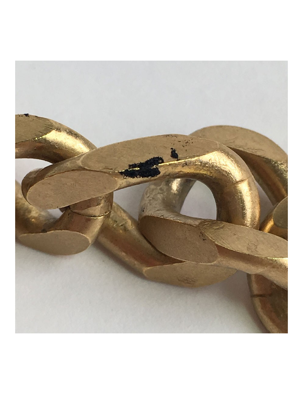 CHANEL vintage Necklace belt in matte gilded metal and pearls