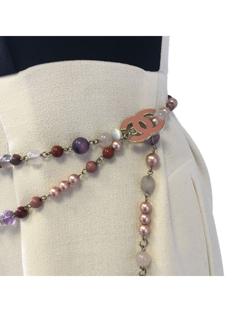 CHANEL belt in multicolored beads 
