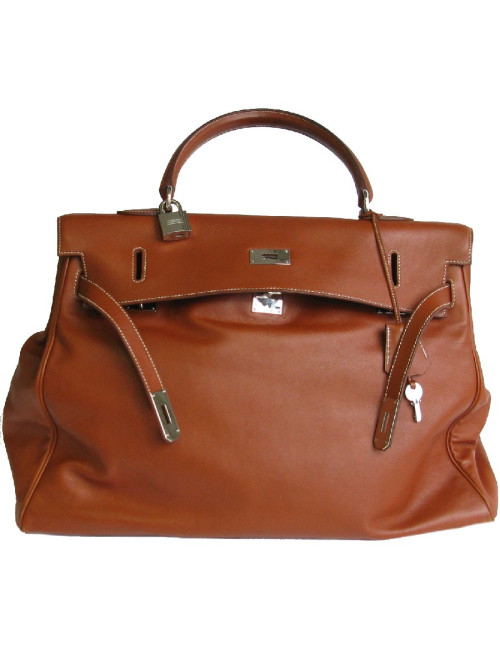 Kelly Relax HERMÈS cuir lisse fauve