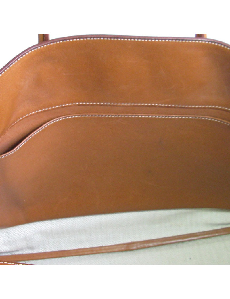 Birkin HERMÈS Grizzly 40 cuir barenia et veau doblis fauve