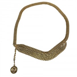 CHANEL vintage gilded metal chain belt
