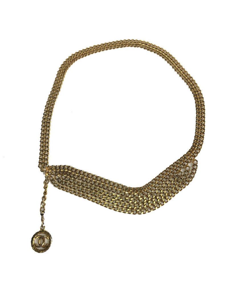 Ceinture CHANEL chaînes dorées Vintage