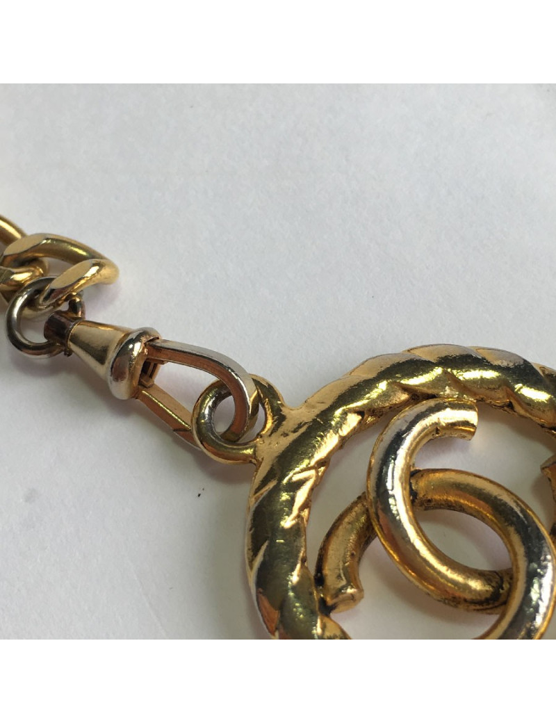CHANEL vintage gilded metal chain belt
