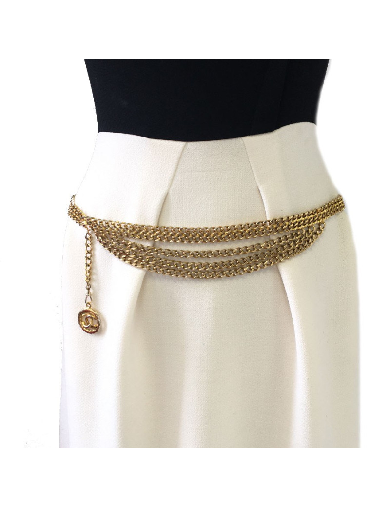 Ceinture CHANEL chaînes dorées Vintage