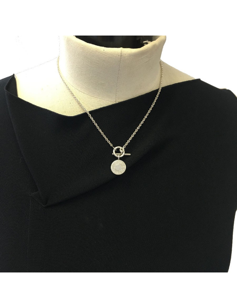 Collier HERMES  pendentif Clou de selle en argent