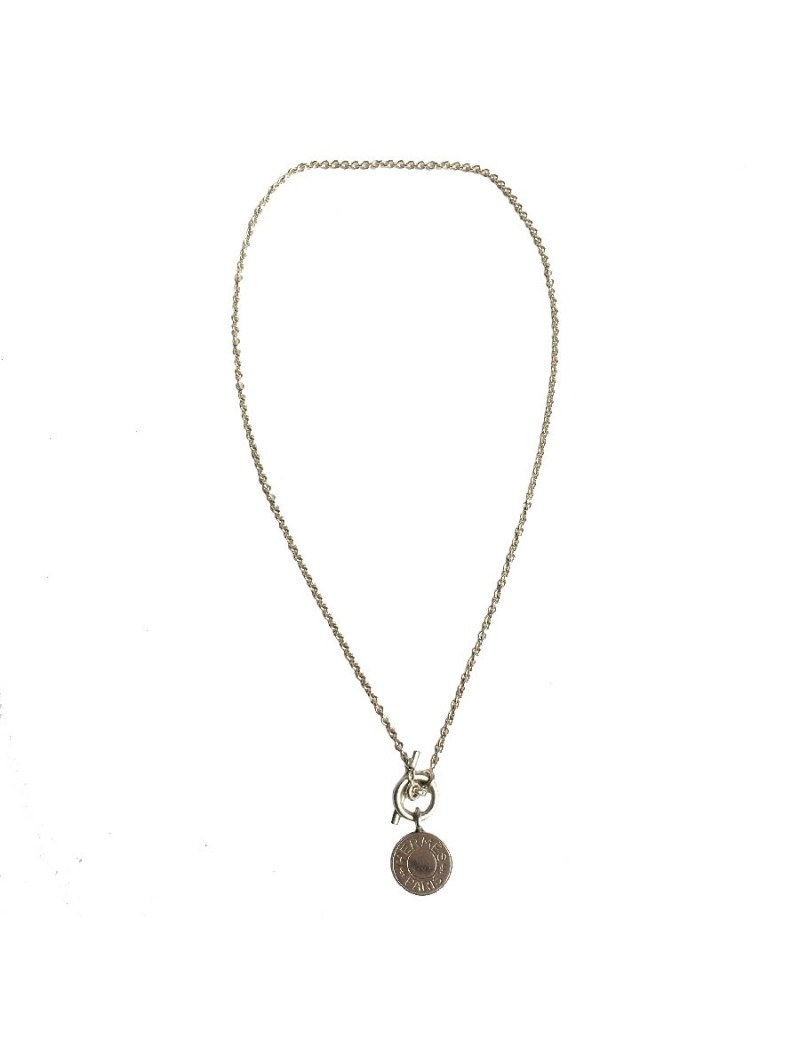 Collier HERMES  pendentif Clou de selle en argent