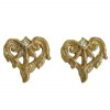 Boucles d'oreille clips CHRISTIAN LACROIX Vintage en métal doré