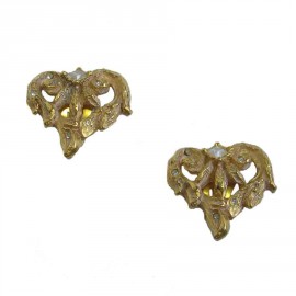 Boucles d'oreille clips CHRISTIAN LACROIX Vintage en métal doré