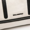 KARL LAGERFELD bowling bag in beige canvas