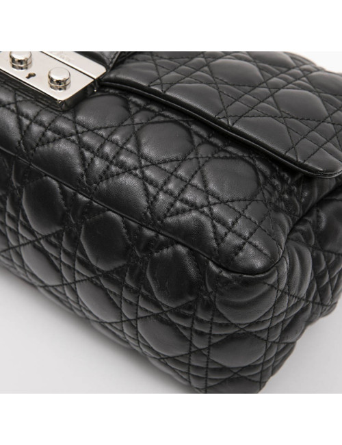 Sac DIOR cuir d'agneau matelassé noir