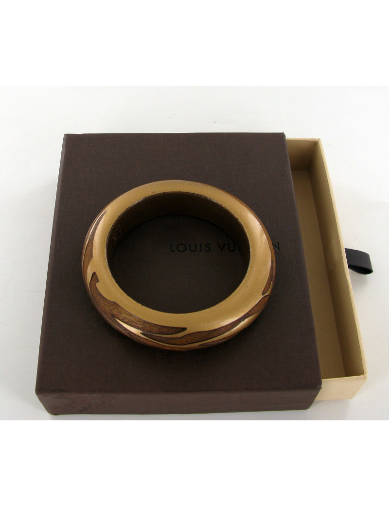 Bracelet fantaisie LOUIS VUITTON en bos naturel et doré