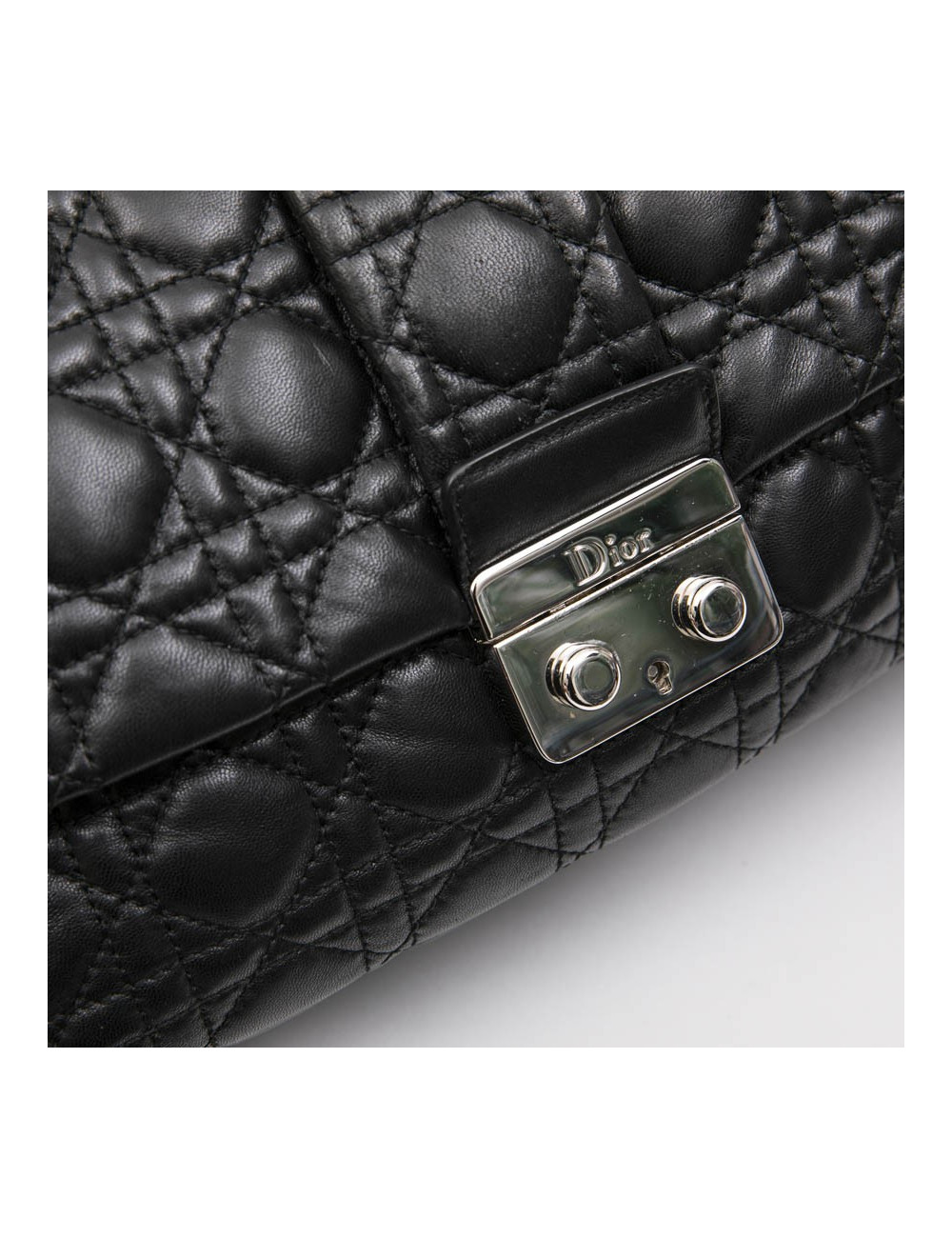 Sac DIOR cuir d'agneau matelassé noir