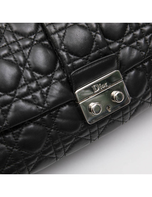 Sac DIOR cuir d'agneau matelassé noir