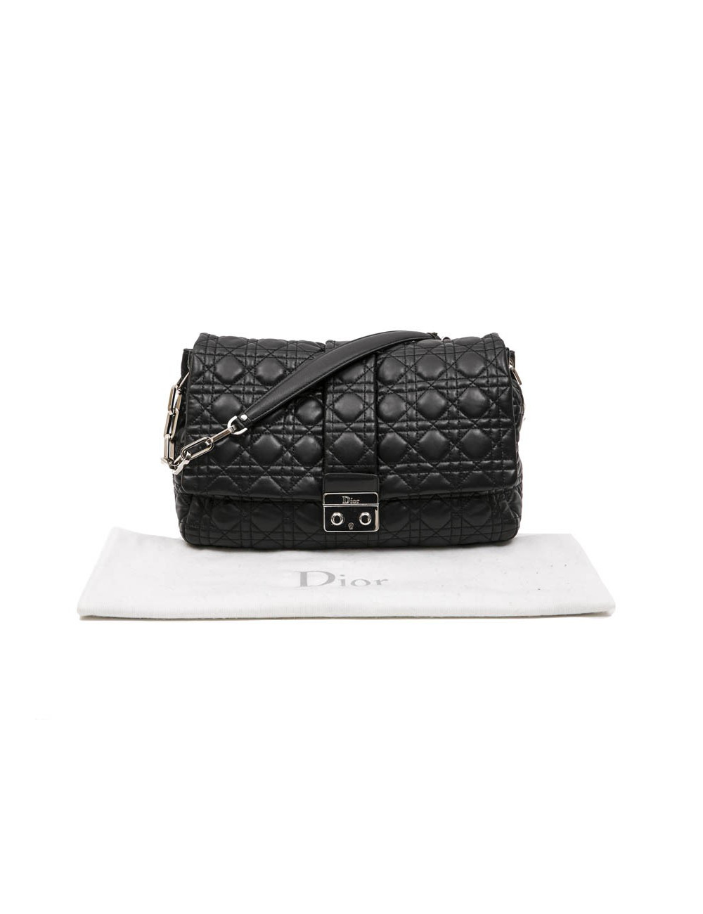 Sac DIOR cuir d'agneau matelassé noir