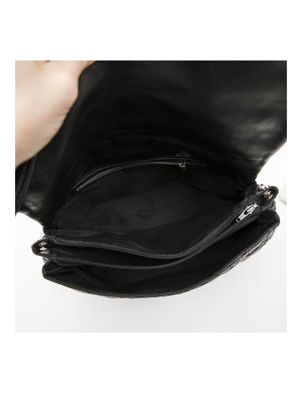 Sac DIOR cuir d'agneau matelassé noir