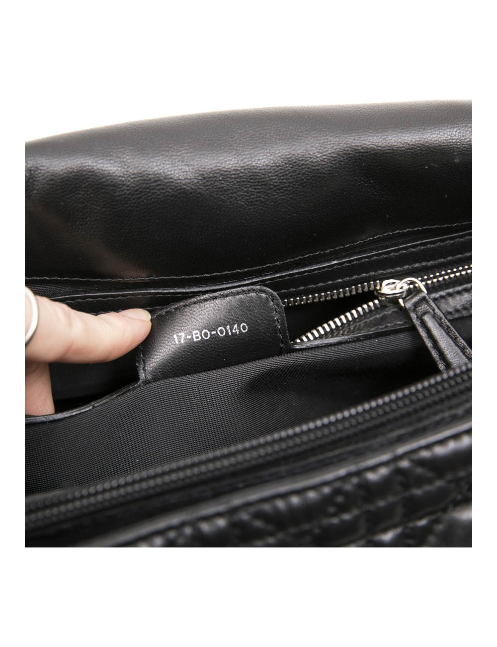 Sac DIOR cuir d'agneau matelassé noir