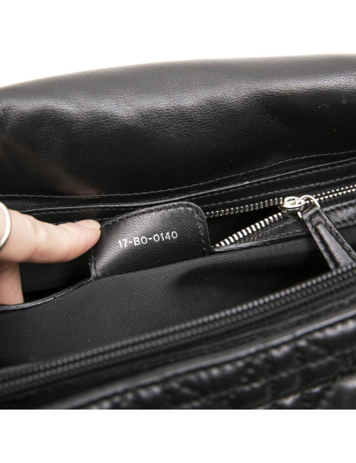 Sac DIOR cuir d'agneau matelassé noir