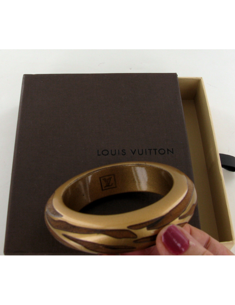 Bracelet fantaisie LOUIS VUITTON en bos naturel et doré